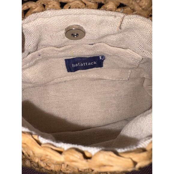 Hat Attack Micro Mini Slouch Bag in Toast New Womens Straw Beach Purse - Picture 8 of 14